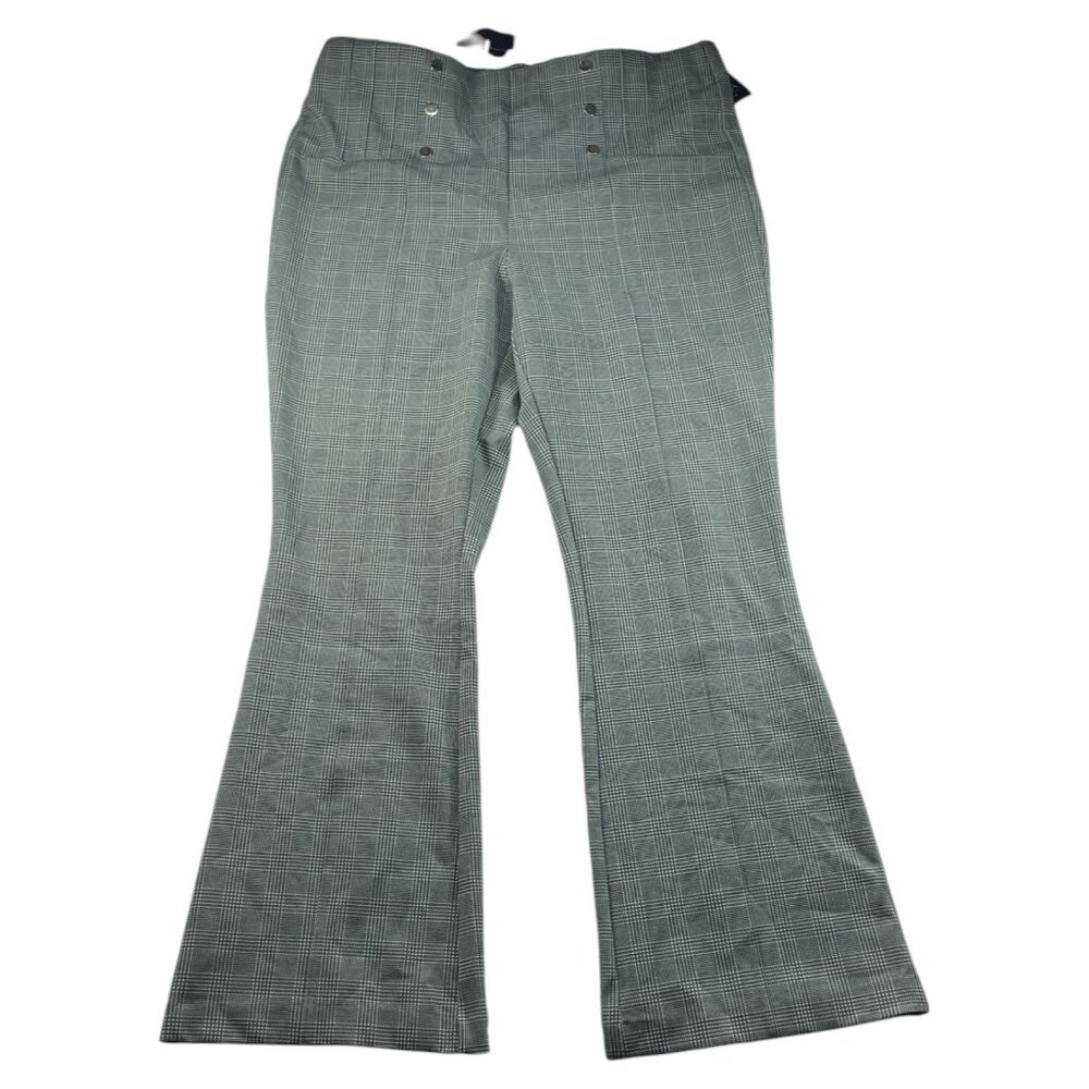 Ella Rafaella Ponte Pants Womens Plus size 18W Gray Pull on Business Career New - Picture 1 of 8